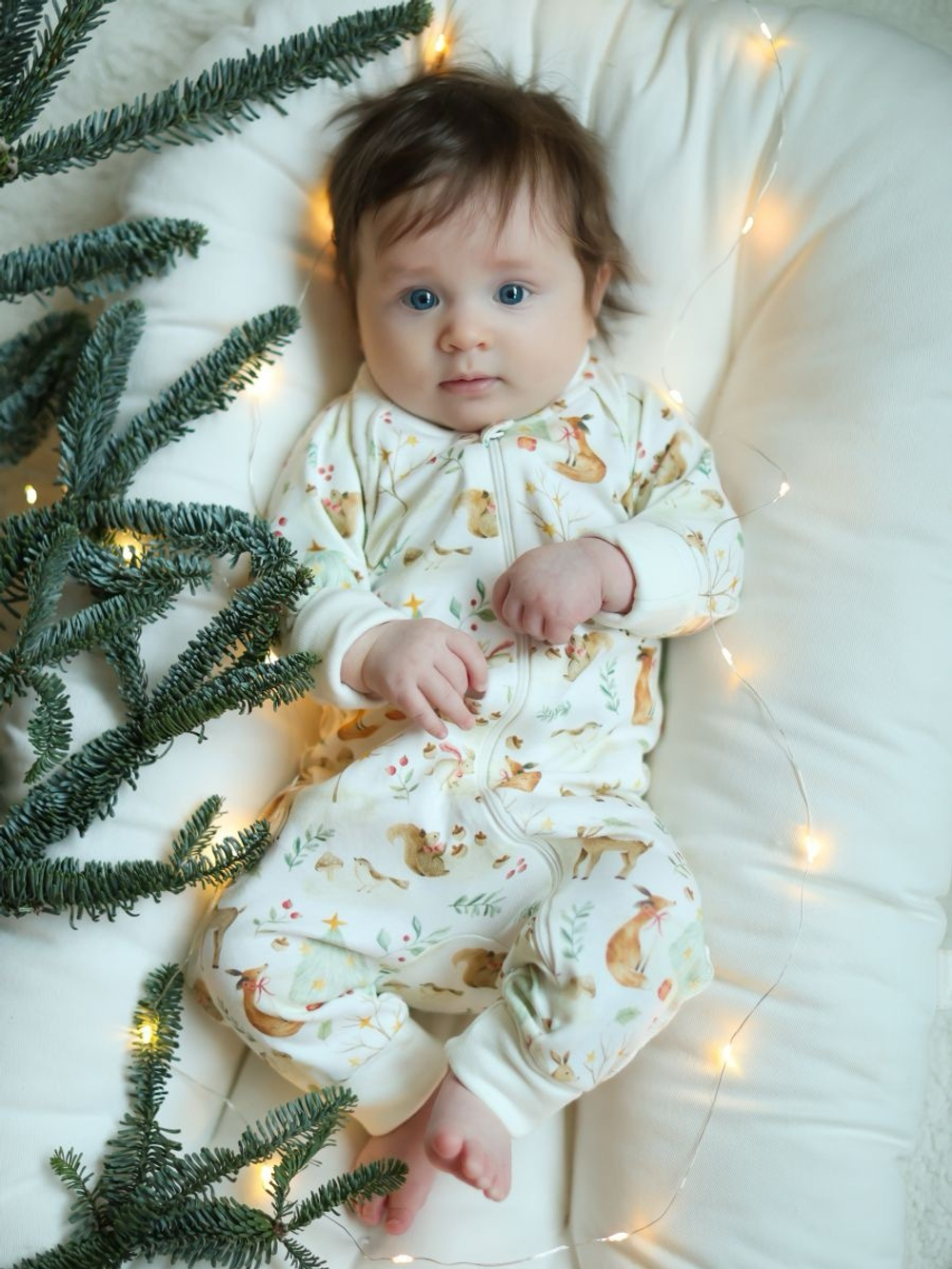Комбинезон растущий на молнии "Новогодний лес"
