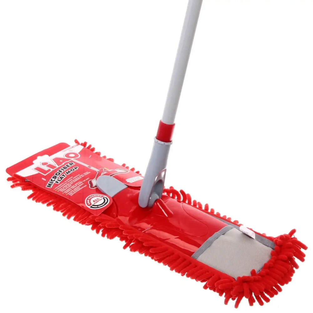 Швабра «Liao» с насадкой из микрофибры A130064 красная