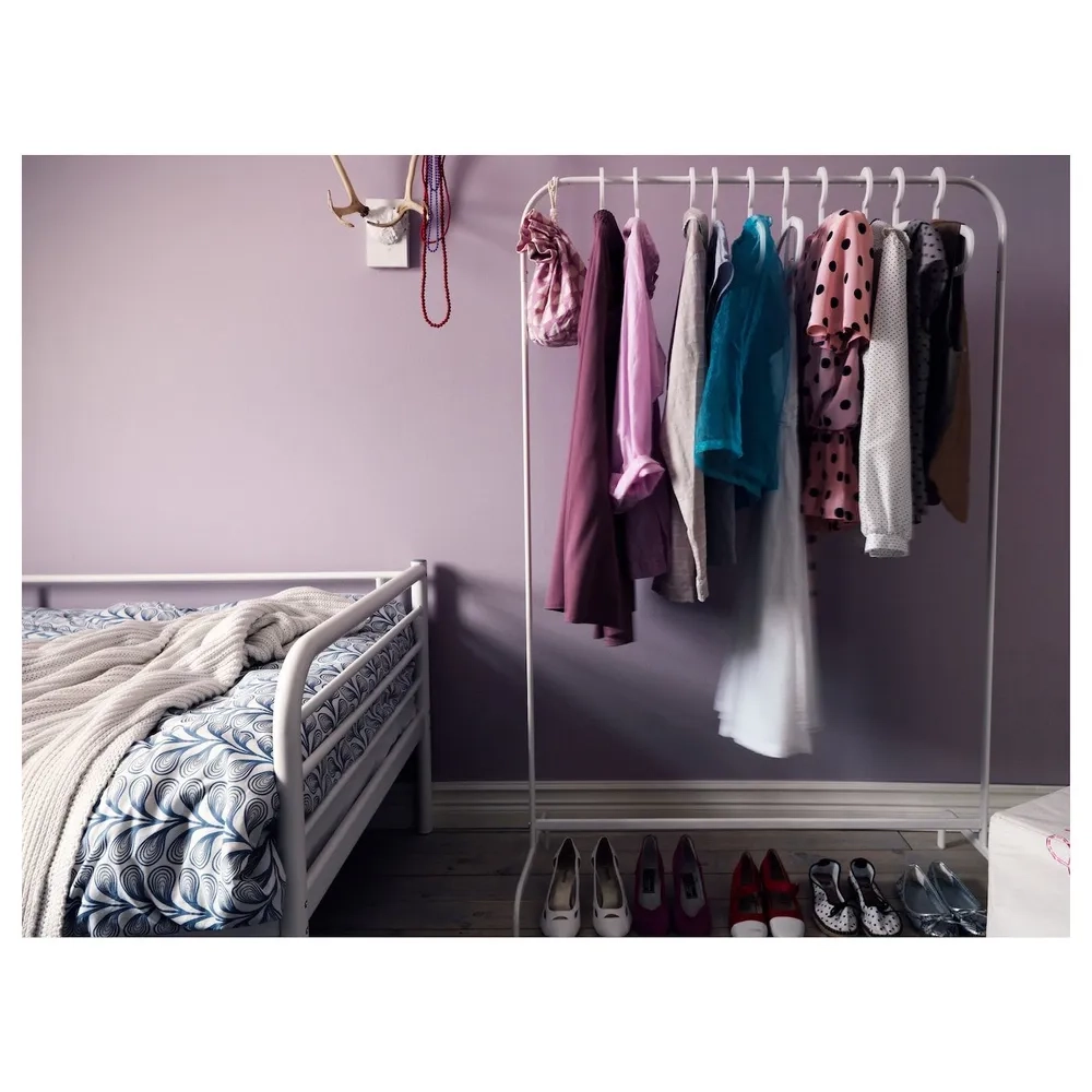 Вешалка для одежды KLADHANGARE белый 99*46*152, сталь с порошковым покрытие из полиэстера