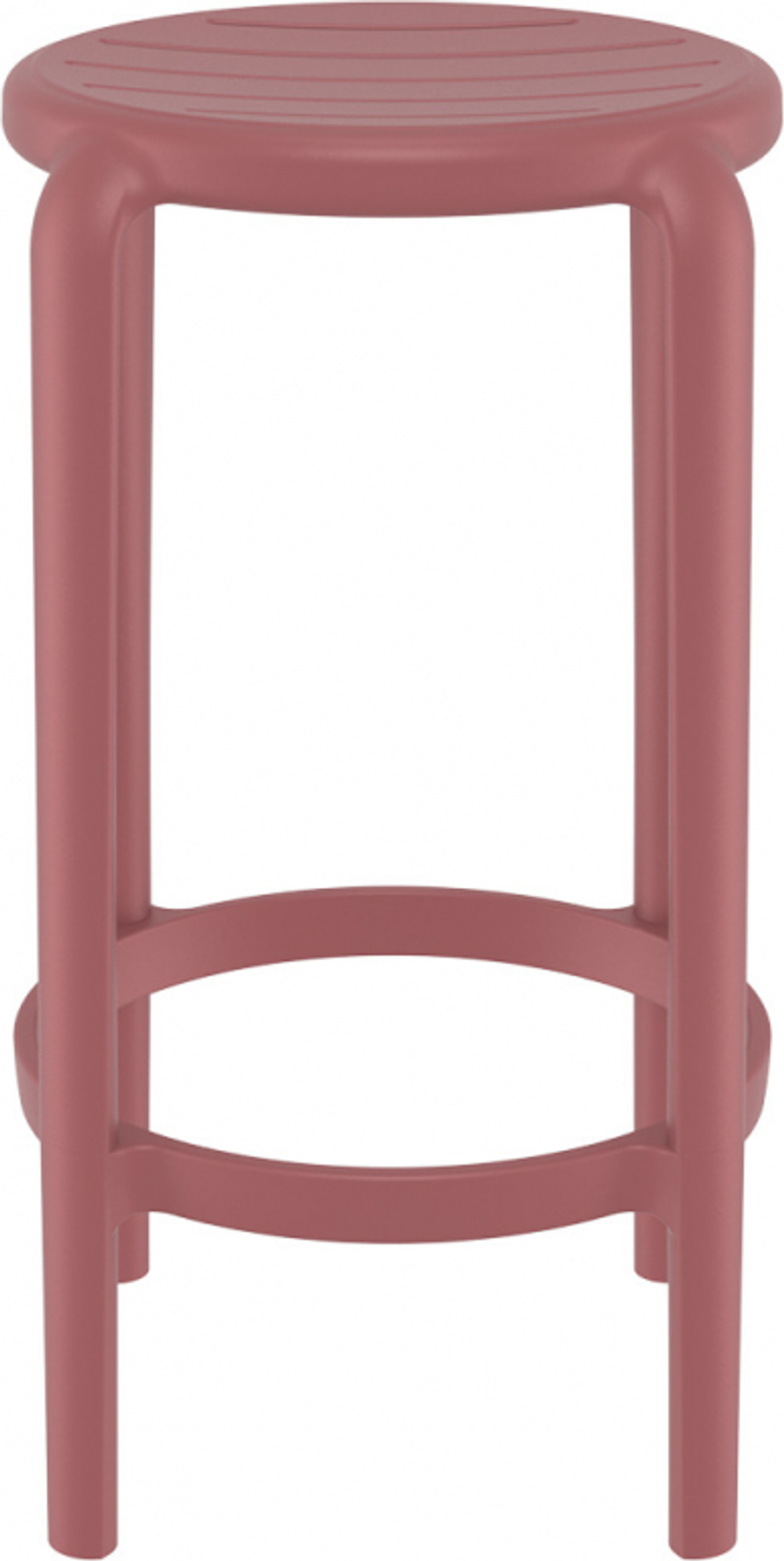 Табурет пластиковый полубарный Siesta Contract Tom Bar 65, марсала