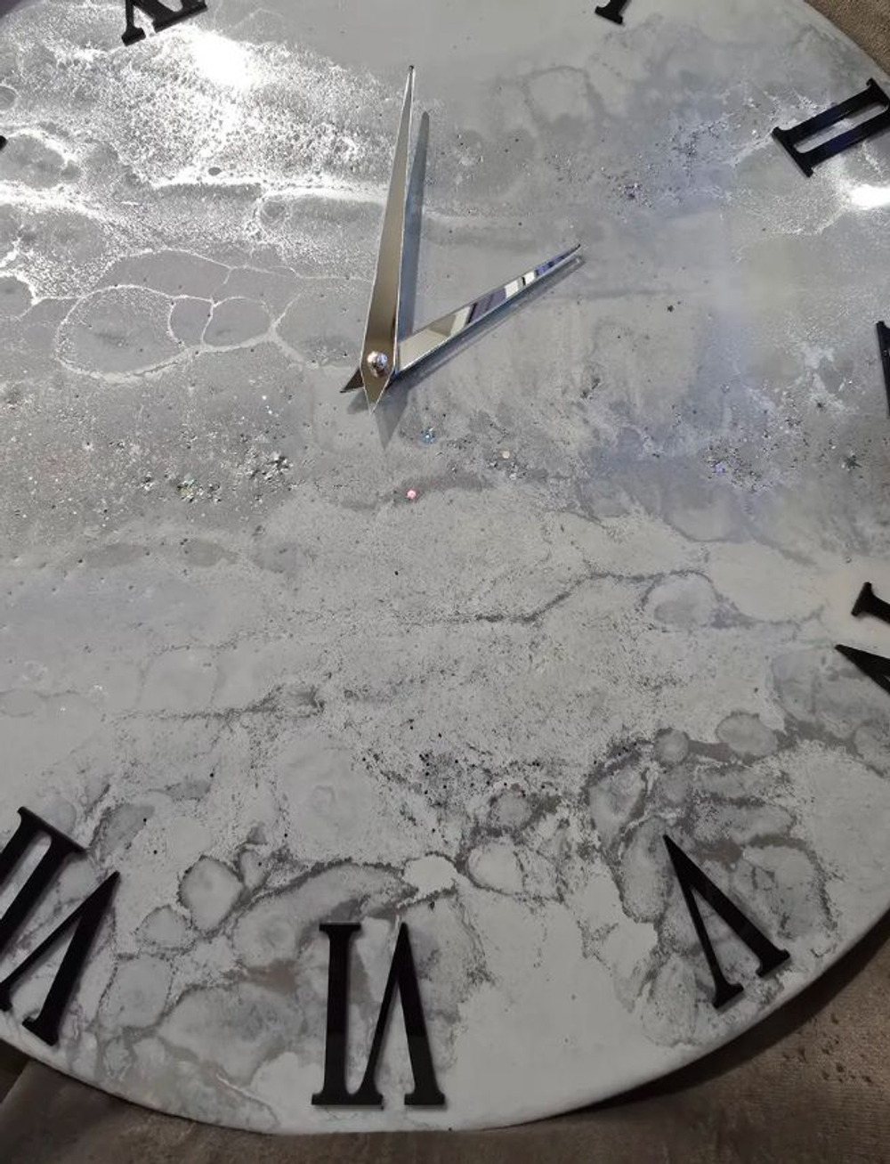 Часы настенные "Серебро" подарочные ручной работы