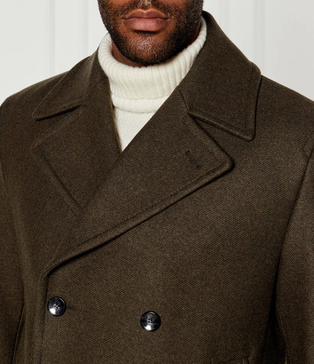 Хлопковое пальто BOSS BLACK - хаки(50527932)