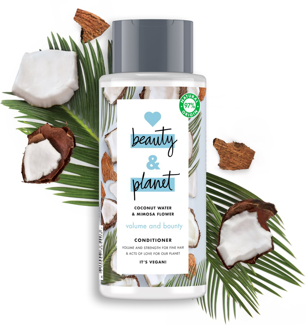 Love Beauty & Planet Volume and Bounty - укрепляющий кондиционер для тонких волос /   400  ml  / GTIN 8717163694855