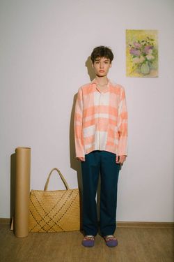 Рубашка Linen Peach Juice Shirt pink