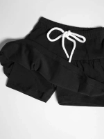 Черные юбка-шорты спортивная для девочки
