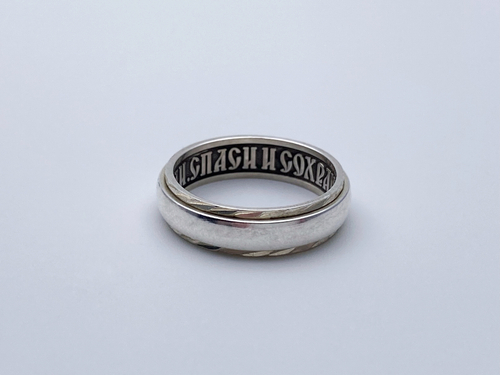 Кольцо из серебра/Частичное чернение