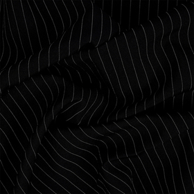 Ткань Габардин кач-во Фухуа в полоску 180 г/м² 100% полиэстер шир.150 см  цв.01 черный