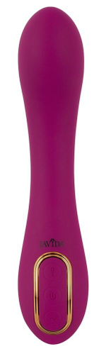 Лиловый вибратор с функцией расширения Inflatable Vibrator - 21,1 см.