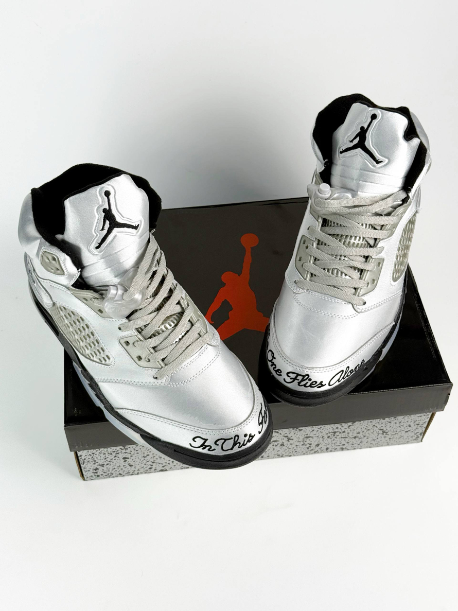Кроссовки Nike Air Jordan 5 Retro Wings #B112 (сереб.)