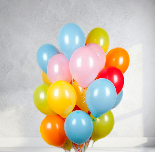 Связка шаров "Ассорти пастель" 25 шаров с гелием