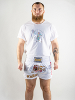 Шорты Муай-Тай Fluory Lion (белые)