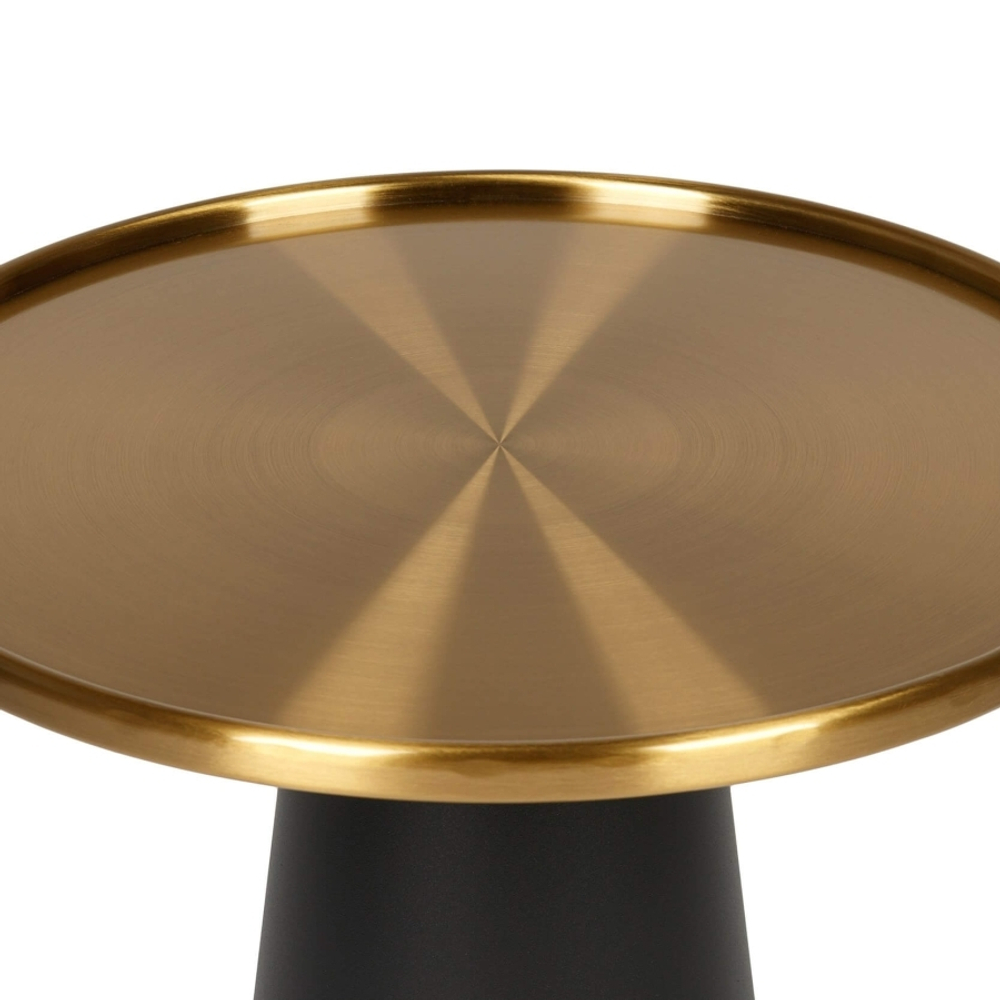 Кофейный столик Vaso Gold диаметр 45 сталь, черный, золотистый