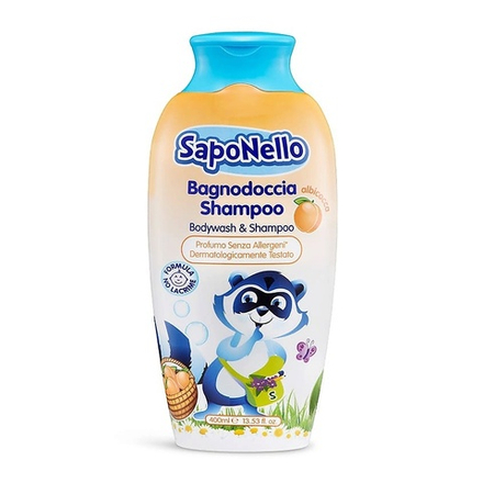 Felce Azurra SAPONELLO Средство для купания и мытья головы «Абрикос» Bodywash & Shampoo Apricot 400 мл