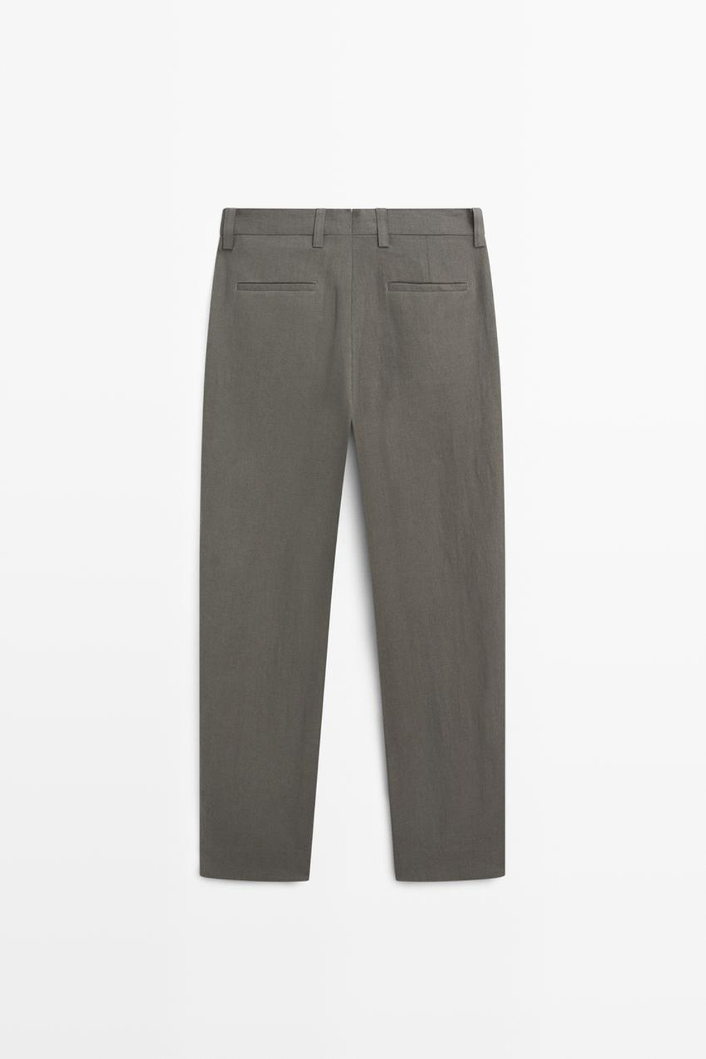 Massimo Dutti Брюки от льняного костюма, темно-зеленый