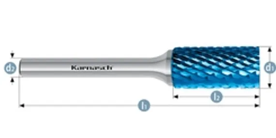 Борфреза твердосплавная Karnasch форма B, 6х18х6х50 мм, насечка HP-6, без покрытия, арт. 11.3014-050