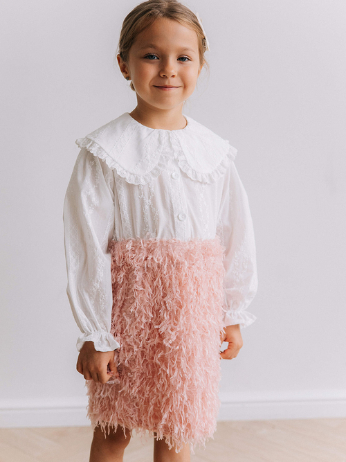 Юбка с перьями, Розовый