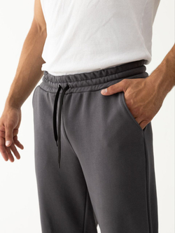 Брюки спортивные мужские(без начеса).Графит