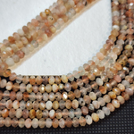 Солнечный камень, бусины рондель, огранка, 4.6×3.3мм, нить 19 см