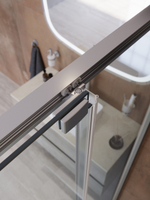 Душевой уголок Cezares LUX-AH-FS-11-120/80-C-CR, 120х80х195, профиль хром, стекло прозрачное