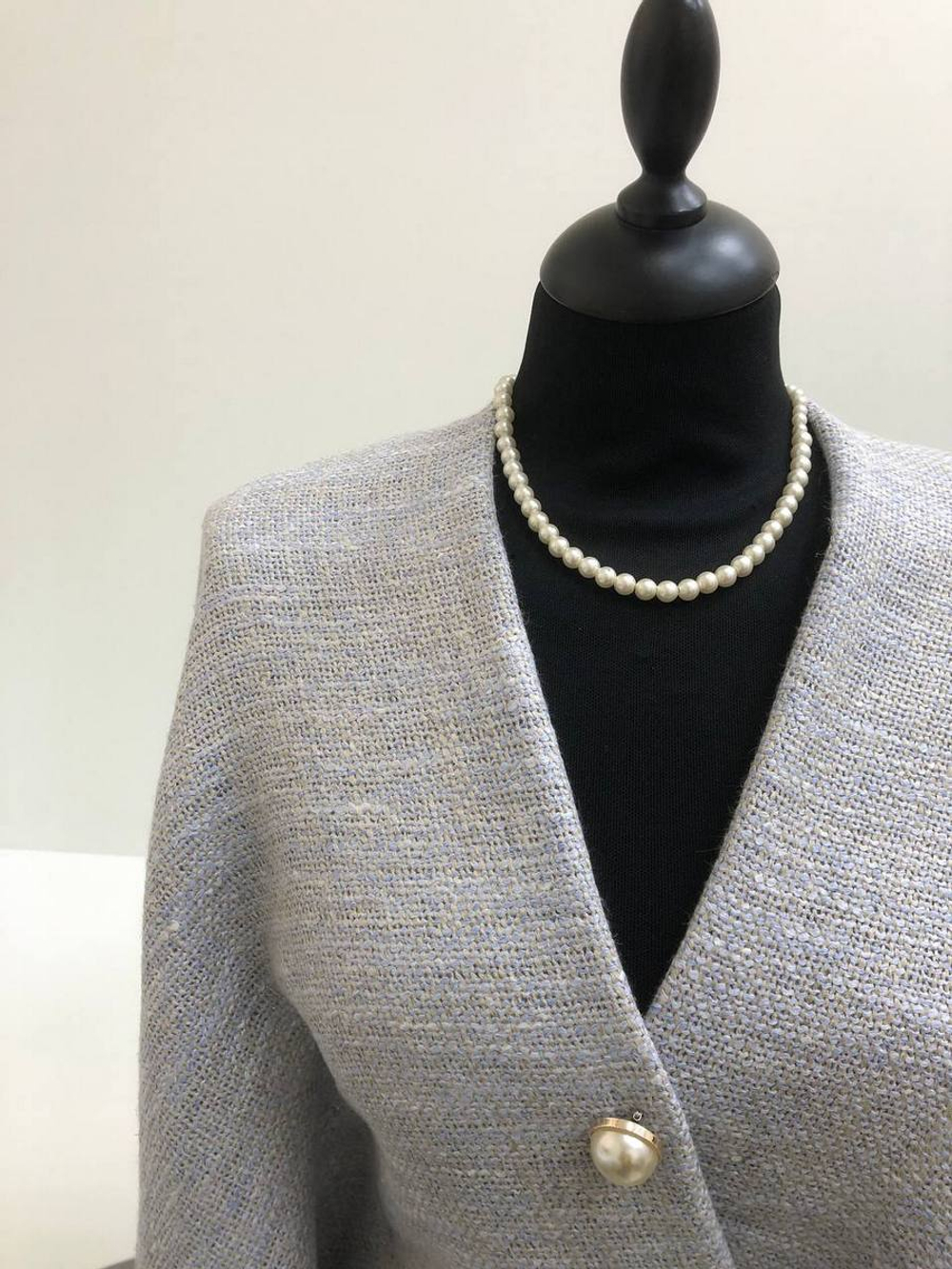 Костюмная лен рогожка, голубой/беж, меланж NB#140