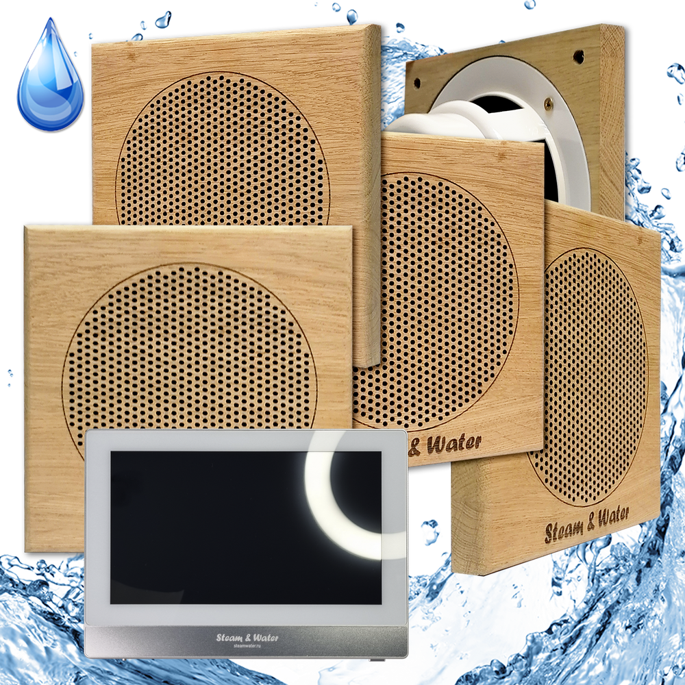 Комплект домашней акустической системы с караоке-усилителем Steam & Water SOUND SAUNA S5