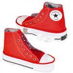 Пенал - косметичка Alingar, ткань, молния, форма-кеды, 130 х 210 мм, "Кеды", ассорти