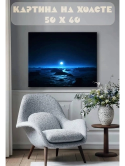 Картина на стену 40 X 50 Ночное море