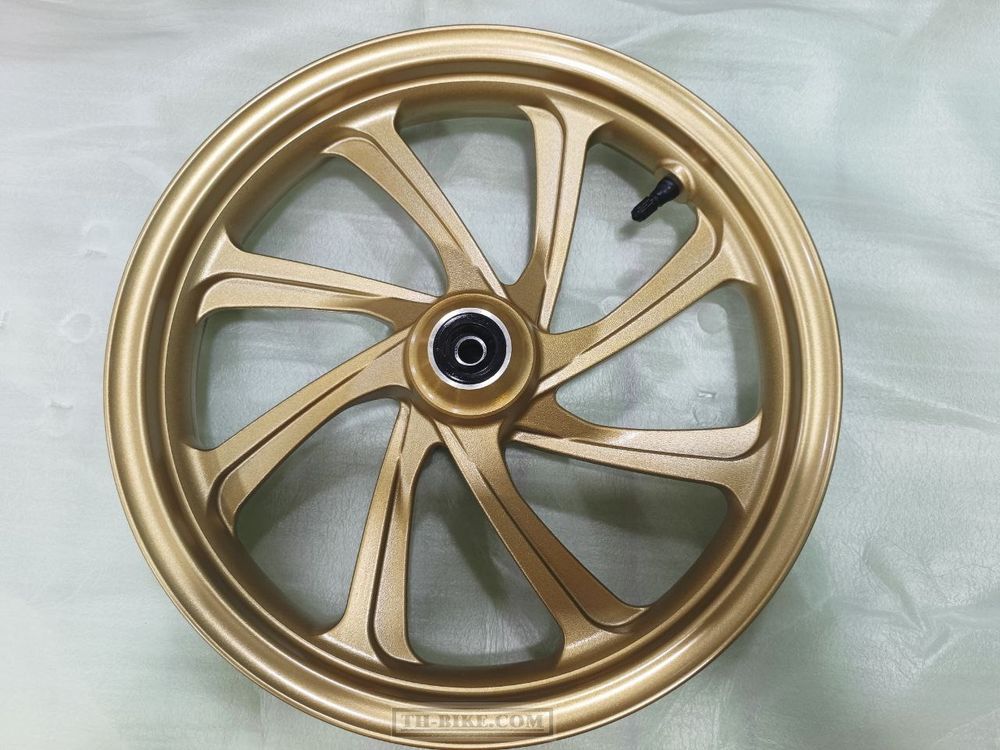 44650-K97-T00ZB. WHEEL SUB ASSY., FR. Gold color. Honda PCX