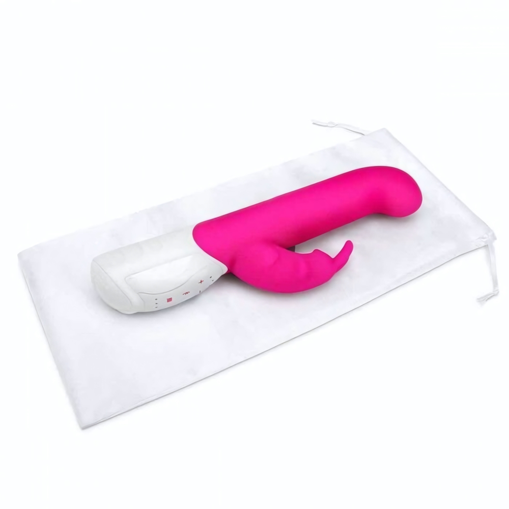 Розовый вибромассажер для G-точки Come hither G-Spot Rabbit - 24,5 см. (Цвет: розовый)