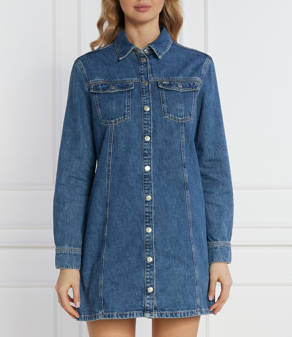 Платье ALINE LS Tommy Jeans - голубой(DW0DW17542)