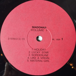 Винтажная виниловая пластинка LP Madonna The Immaculate Collection. Volume 1 (Россия 1993) Lucky Star