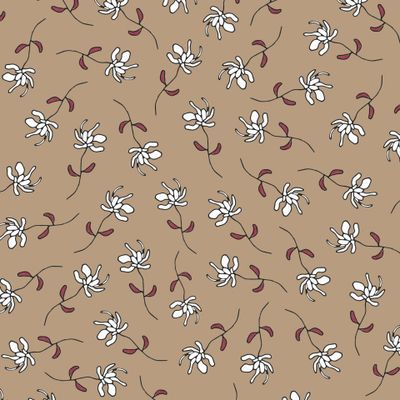 Цветы на фоне кофе.