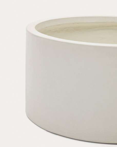 Кашпо Aiguablava, Ø62х30 см, белый цемент