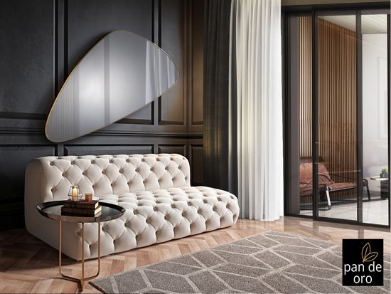 Зеркало треугольное Orio 168Х81 золото