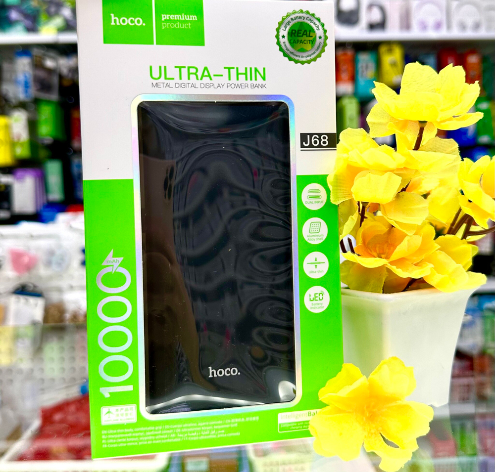 Power Bank 10000mAh, Hoco J68, черный