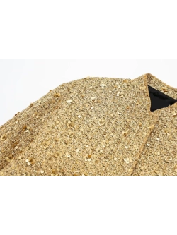 Куртка бомбер золотистая