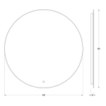 Зеркало Evoform с LED-подсветкой 21 W Ø80 см Сенсорный выключатель Нейтральный белый свет