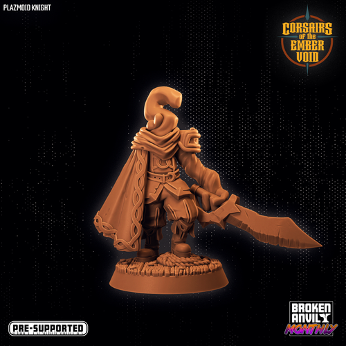 Плазмоид Рыцарь Plasmoid (40мм) Воин, Файтер миниатюра для DnD (ДнД) и других Настольных игр (НРИ, Варгеймов или РПГ), фентези тематика