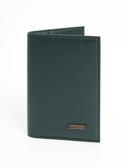 Обложка для паспорта с карманами «Классика». Цвет зелёный