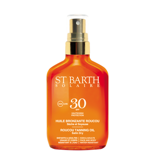 LIGNE ST BARTH ROUCOU TANNING OIL SATIN DRY HIGH PROTECTION SPF30 100 мл. Сухое масло помадного дерева SPF 30