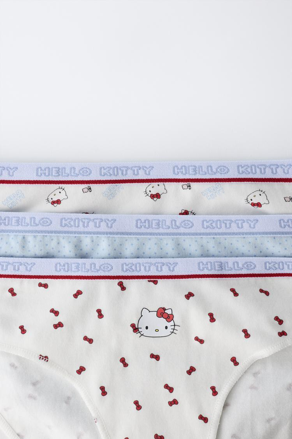 ZARA НАБОР ИЗ ТРЕХ ТРУСОВ HELLO KITTY © SANRIO, СИНИЙ