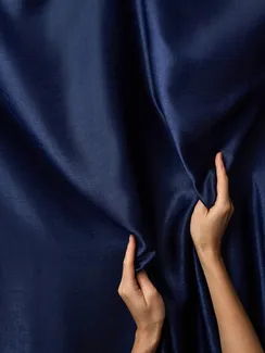 Шелк искусственный "эффект бархата", арт. 2283, Китай, темно-синий