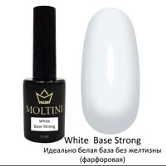 Каучуковая камуфлирующая база Moltini White Base Strong, 12 ml