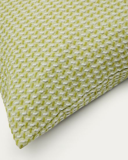 Чехол на подушку Lunira с зеленой вафельной структурой 50 x 50 см