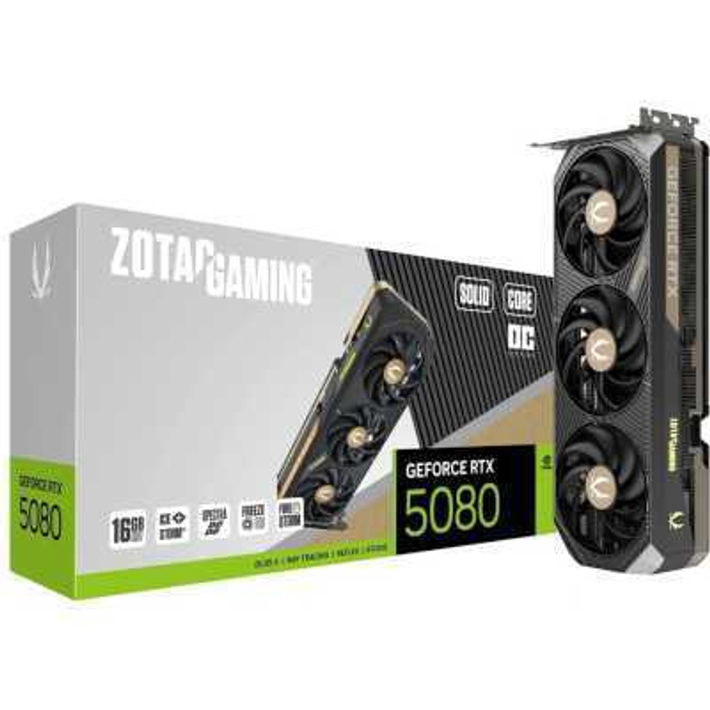 Видеокарта Zotac nVidia GeForce RTX 5080 Solid Core OC 16Gb ZT-B50800J2-10P