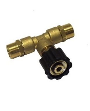 Тройник M22внеш-M22внут-M22внеш, 350bar, латунь (R+M)