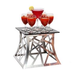 Подставка фуршетная стойка 30*30*24,5 см. квадрат Tower Cutouts нерж. P.L. Proff Cuisine