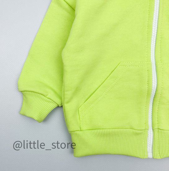 Толстовка из футера на молнии, Лайм