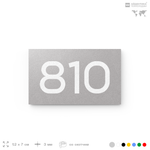 Номер на дверь 810, табличка на дверь для офиса, квартиры, кабинета, аудитории, склада, серая 120х70 мм, Айдентика Технолоджи