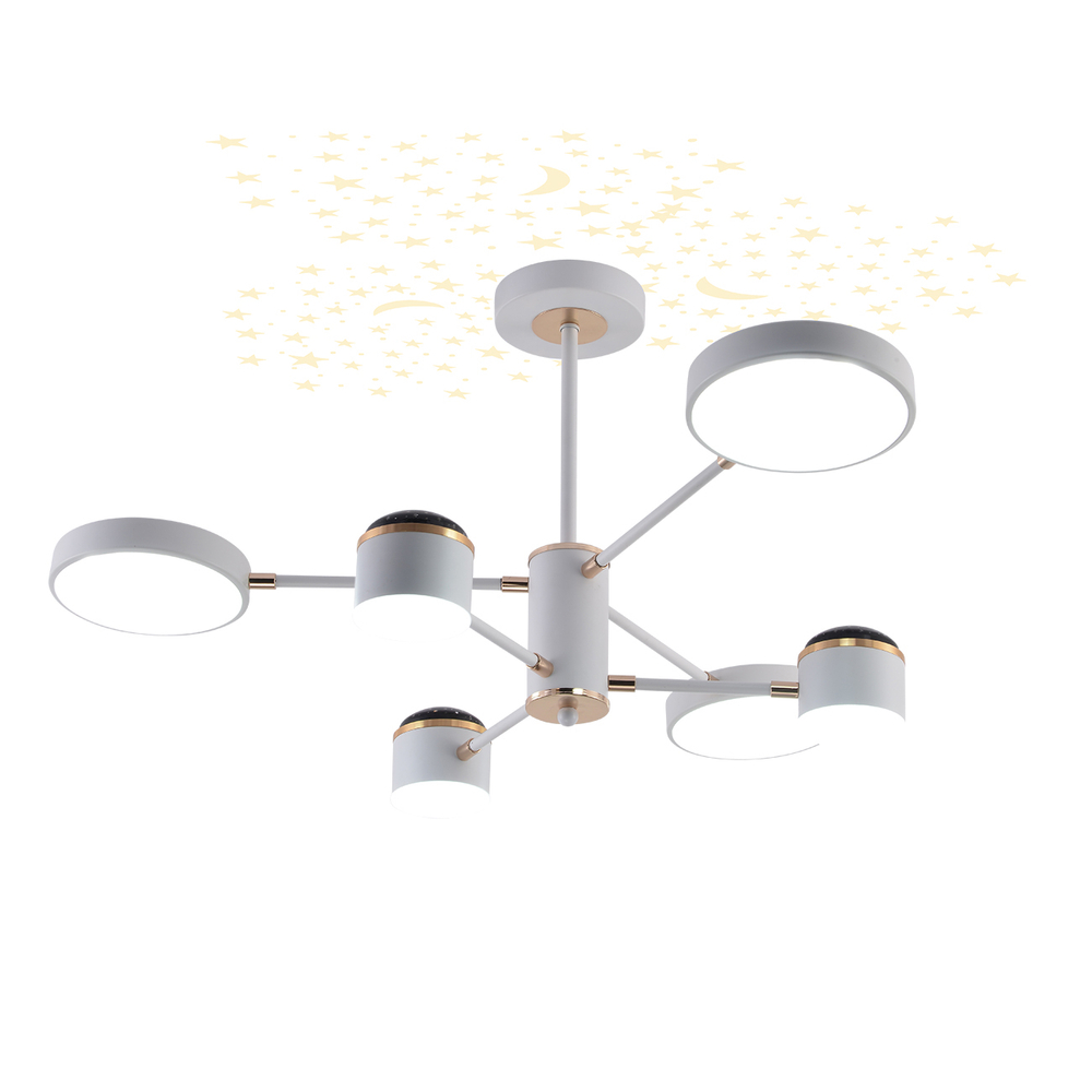 Светодиодный светильник на штанге 110Вт, 6600лм, 3000/4000/5500K, Ra>80, изменение цветовой температуры, металл/силикон, черный/белый